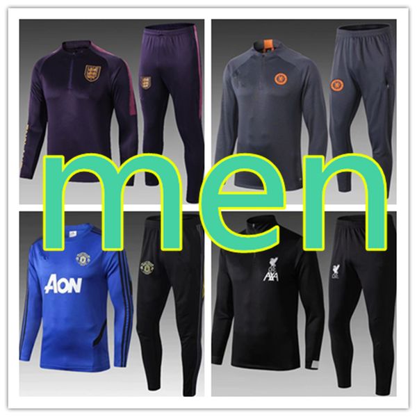 

men soccer tracksuit football training 19 20 men s clothing tracksuits jogging survÃªtement chandal flamengo retrotrack suit, Black;blue