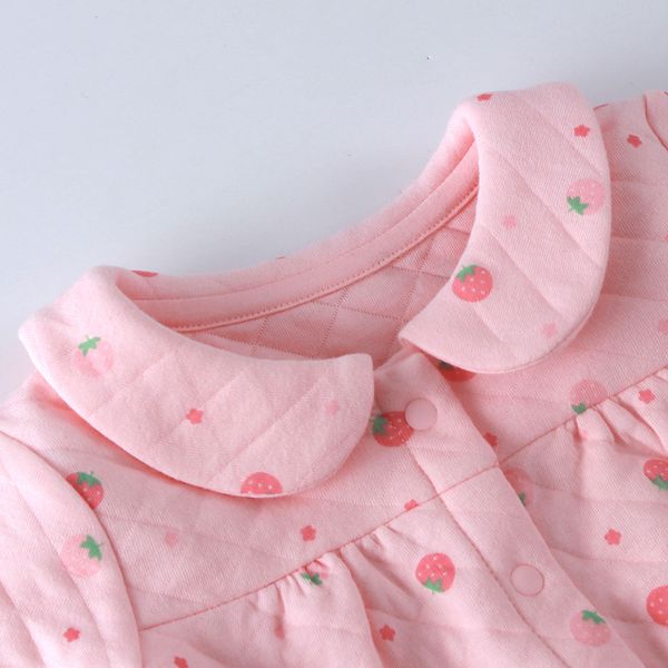 

2020 children autumn and winter thickened girls pajamas air cotton suit baby home service suit, Blue;red