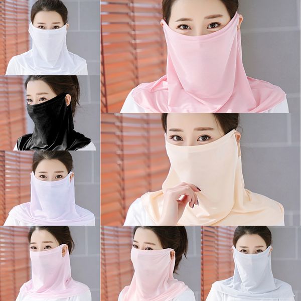 

b8jkl magic windproof triangle scarf motorcycle bandana face mask scar cycling dust-proof sunscreen uv mask balaclava ski scarf, Black