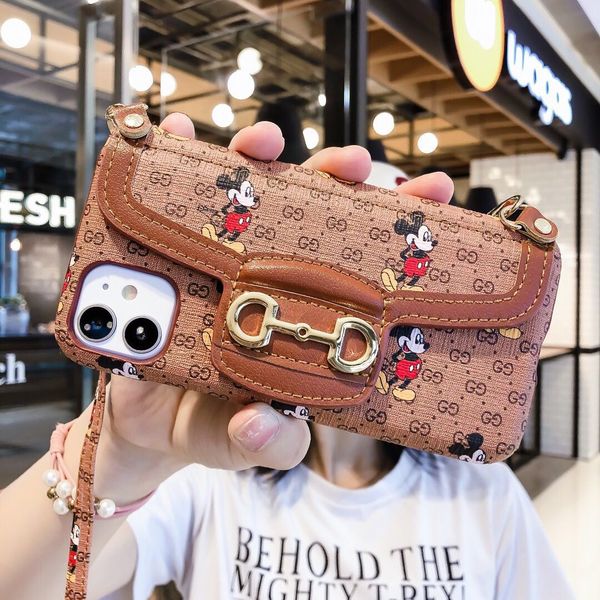 

luxury designer classic mouse joint handbag phone case for iphone 11 pro xs max xr x 7 8 plus wallet case