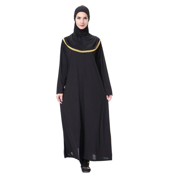

abaya dress muslim women girls dress long sleeve arab maxi abaya islamic robe kaftan middle east one-piece style, Red