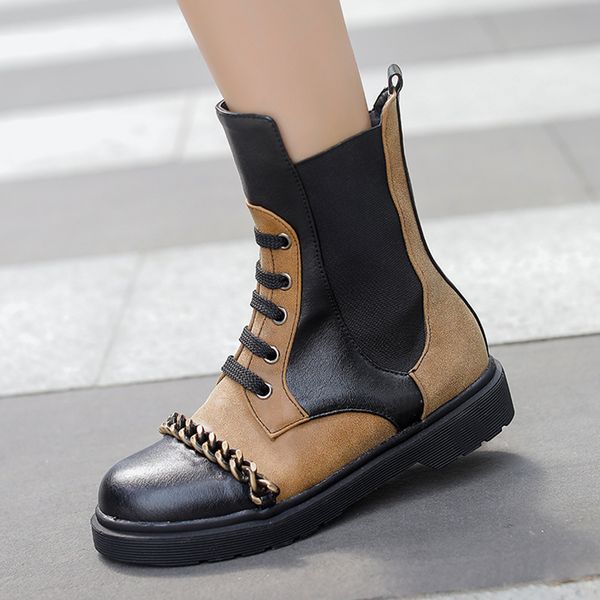 

s.romance женщины boots 2019 новая мода женщины спецобувь плюс размер 34-43 квадратные каблуки белый коричневый sb1193, Black