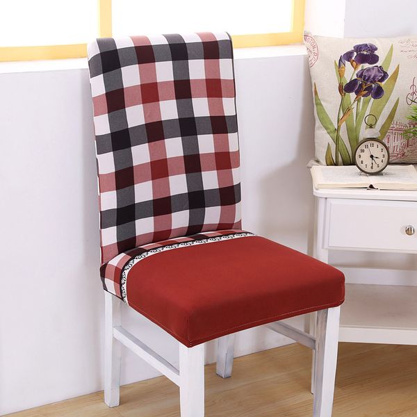 

universal plaid printed spandex chair cover anti-dirty stretch elastic no armrest slipcover chair covers housse de chaise decor