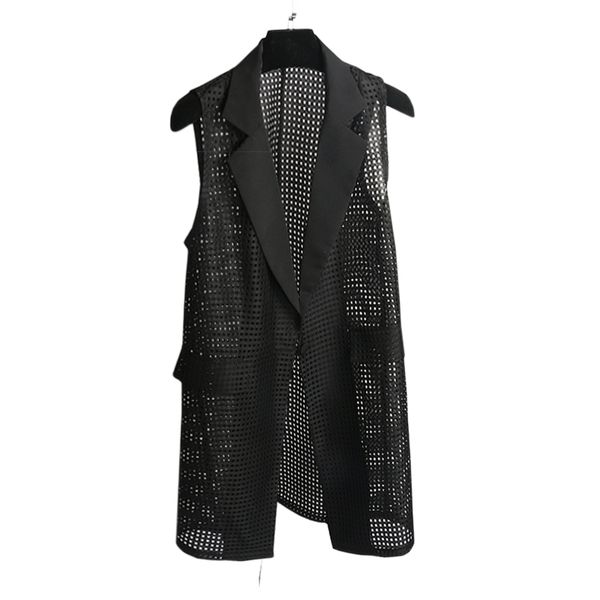 

long vest women summer 2020 fashion cardigan vests simple solid color loose casual outwear black white womens clothing elegant