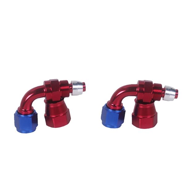 

2 pcs. 90 ° an6 hose connection hose coupling for ptfe fuel hose