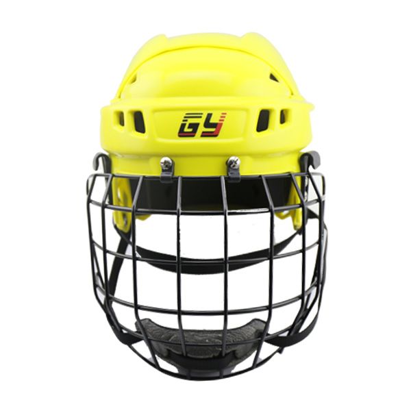 

fluorescent yellow ice hokey helmet with ce , hockey mask