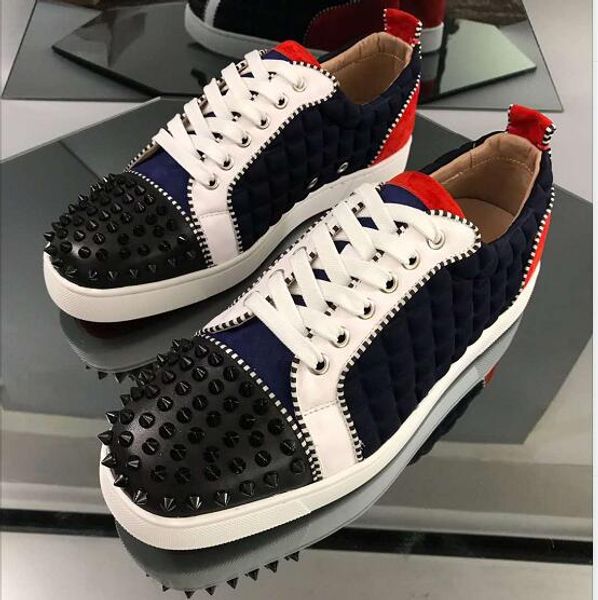 

new fashion men and women sports shoes casual shoes rivets couple shoes, Black