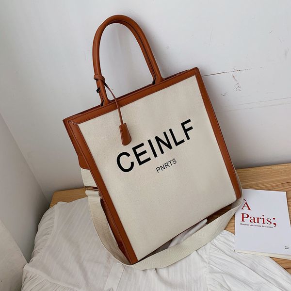 

vintage canvas women tote bag 2019 new luxury designer shoulder bag female luxury letters large lady handbag