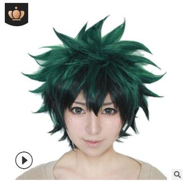 Animation Short Hair My Hero College Green Valley Out Long Black