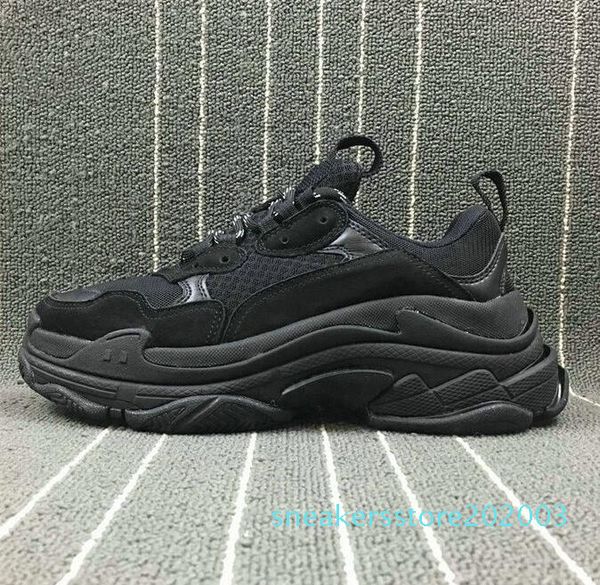 

new fashion paris triple-s shoes low platform sneakers triple s mens casual women casual sports trainers chaussures 36-45 s03, Black
