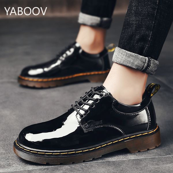 

genuine leather men shoes elegant derby classic lace-up mens casual shoes zapatos de hombre, Black