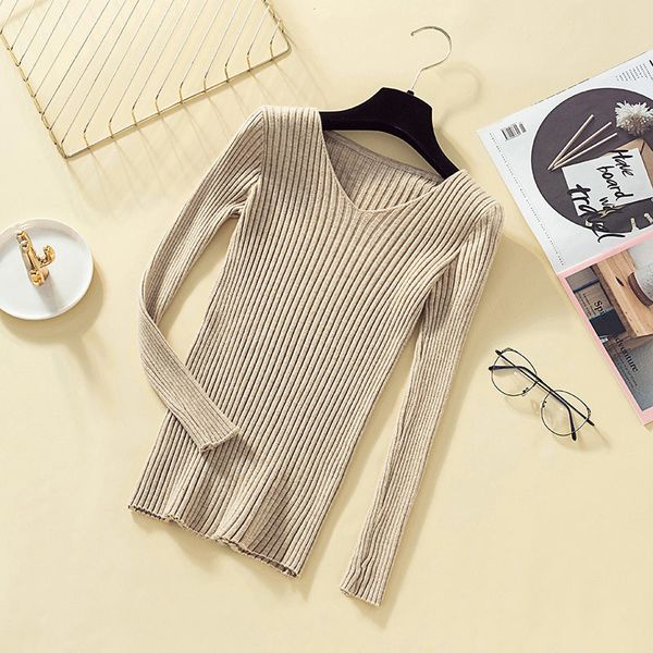 

women's knitted sweaters winter 2009 women's wear jersey collar v, White;black