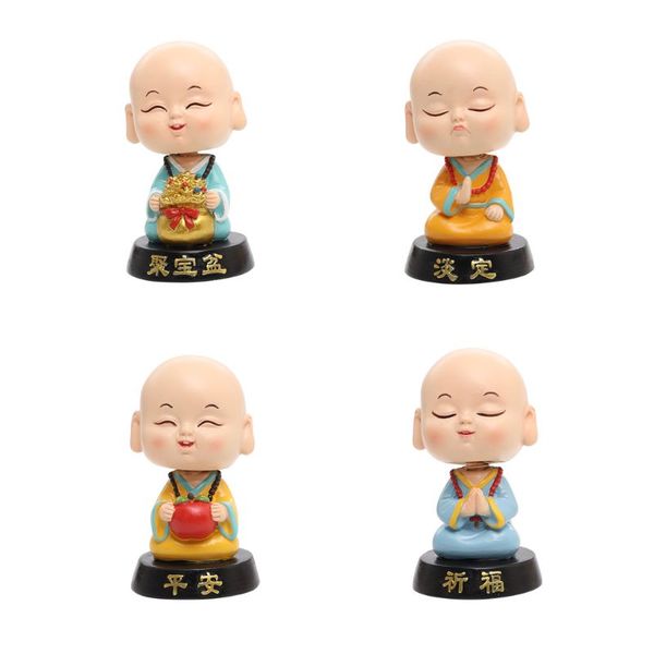 

car ornament shape cute monk resin doll car decoration