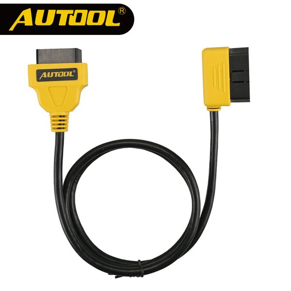 

autool 100cm elbow bend shaped extension cable car obd2 16pin connector extend wire vehicle auto diagnostic adapters accessory