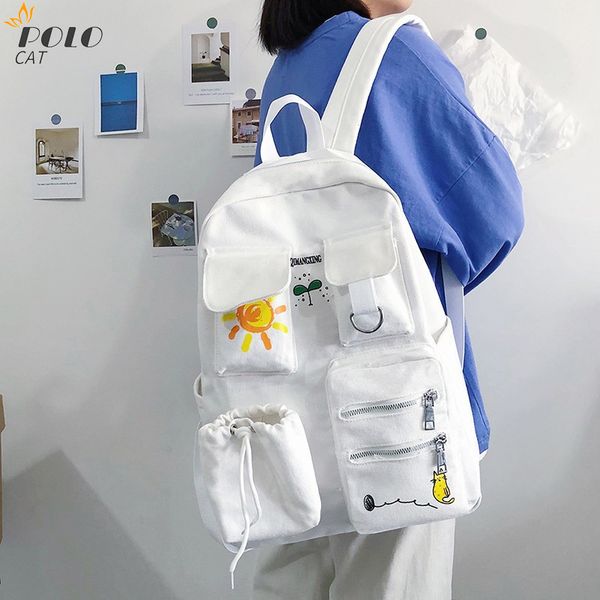 

2020 new women backpack waterproof nylon travel backpack female multi pocket fashion bag school bag for teenage girls mochilas