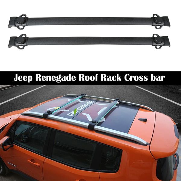 

aluminum alloy roof rack for jeep renegade 2016-2020 rails bar luggage carrier bars cross bar rack rail boxes