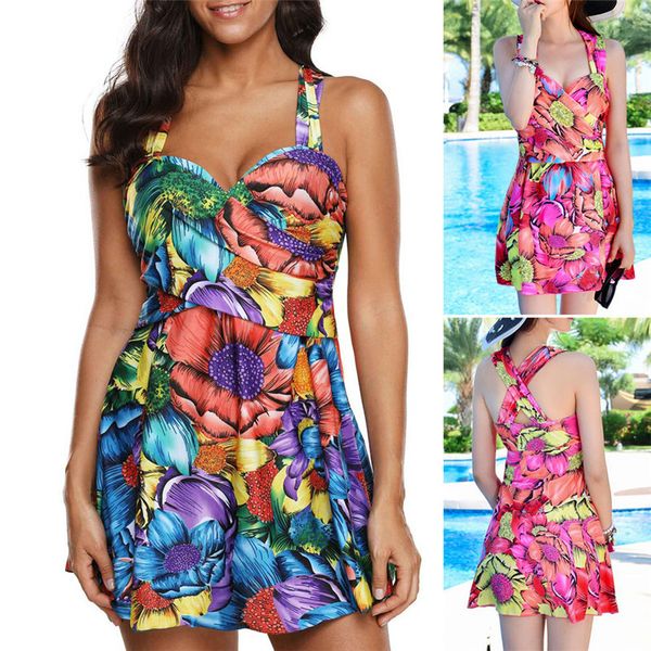

2019 new two-piece swimsuit women vintage swimwear tankini set high waist short padded bathing suits boyshort large size 5xl, White;black