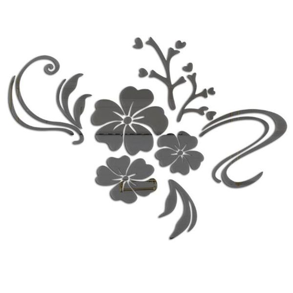 

зеркало цветочного узора стена наклейка 3d home гостиной спальня декор дисплей