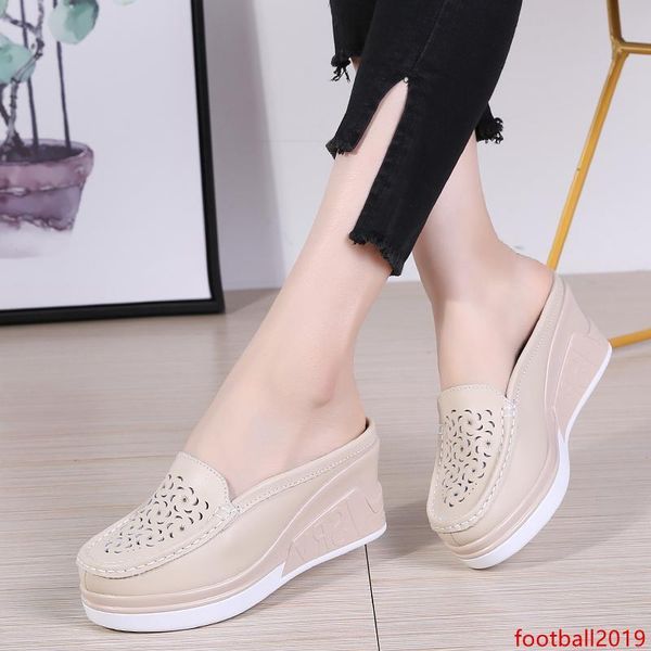 

plardin summer women platform slipper pattern floral flats breathable leather casual shoes slip-on comfortable nurses shoes