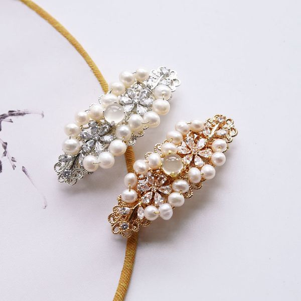 2019 Jade Classical Hairpin Antique Natural Pearl Spring Hanfu