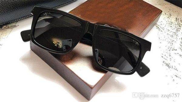 

new popular retro men sunglasses punk style design retro square frame with leather box coating reflective anti-uv lens quality, White;black