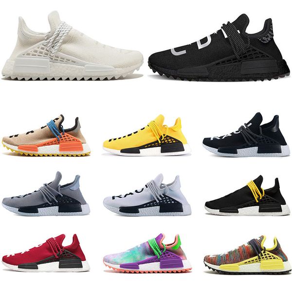 

2019 human race creme x nerd solar pack running shoes nmds pharrell williams afro hu trail equality brand women mens trainers sneakers