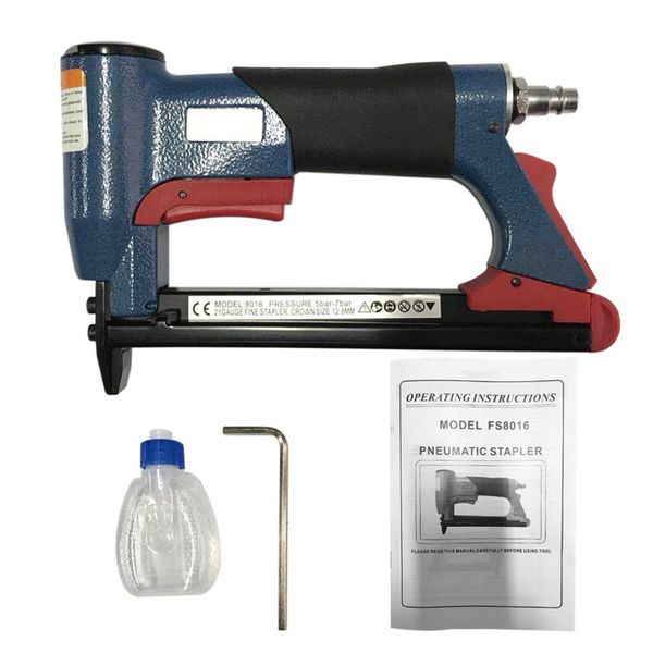 

wire air nail stapler gun 1/2" fine crown long nose pneumatic nailer staple stapling woodworking power tool 4-16mm 21ga dropship