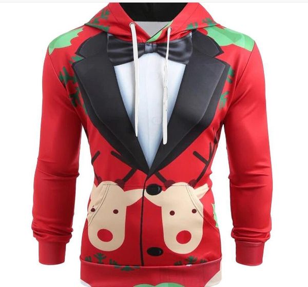 

2020 3d suit christmas print european and american men loose large hoodie coat europe style sublimation 3d hoodie christmas, Black