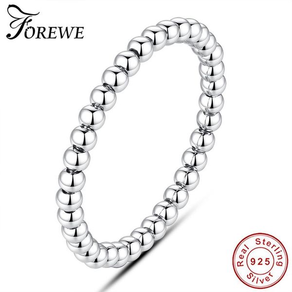 

autumn new genuine 925 sterling silver beaded ring eternal clouds stackable finger ring fashion european original silver jewelry, Slivery;golden