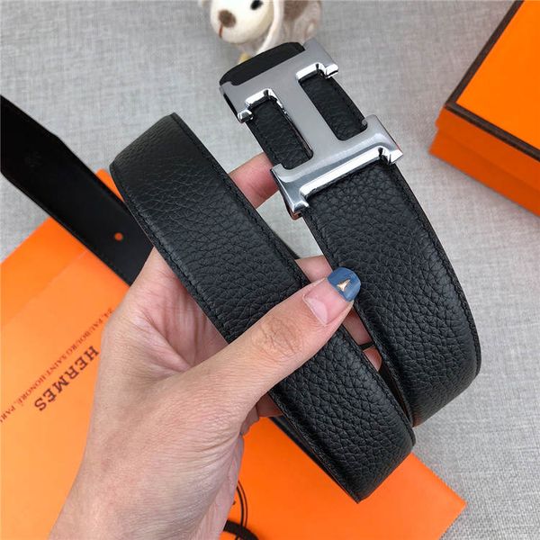 

luxury leather belt luxury fashion brand leather belt fashion buckle 2019 latest width 3.4cm selling 20070082, Black;brown