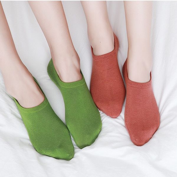 

12 pairs women invisible socks cotton thin breathable boat socks solid color green or black soft comfy short ankle