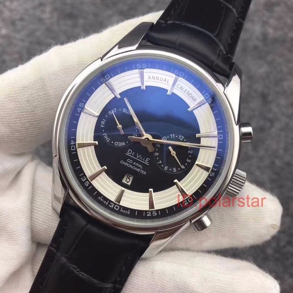 

stainless steel leather belt automatic movement mechanical watches men date president desinger luxury mens watches, Slivery;brown