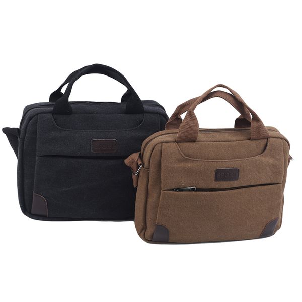 

leisure canvas men's briefcase quality guaranteed man's shoulder bag fashion business functional messenger bag