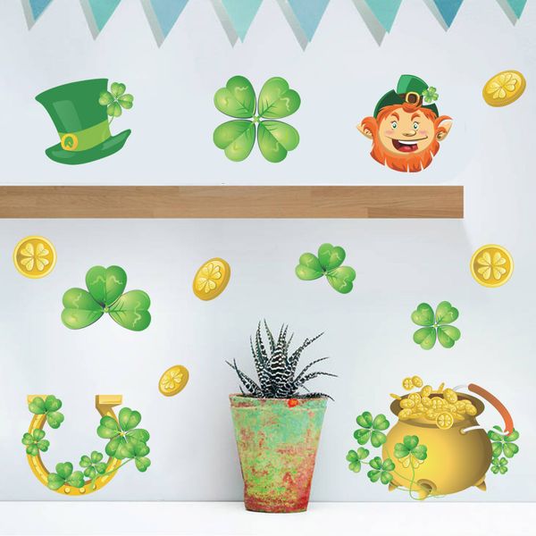

window st day decor clover wall decor lucky sticker party birthday party family party anniversary decoration