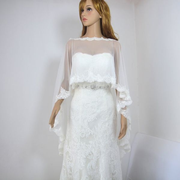 

vintage style bridal cape veil sewed delicate beaded lace, ivory cape wedding dress accessory, shoulders shawl, cover ups ts38, White
