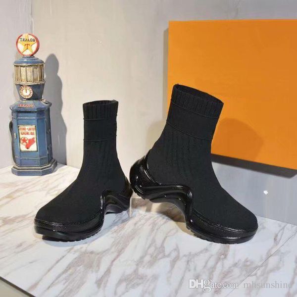 

top brand первоначально коробок archlight люди повседневной обувь женщина sneaker нового дизайнер высокого качество смешанных цвета тп подош, Black