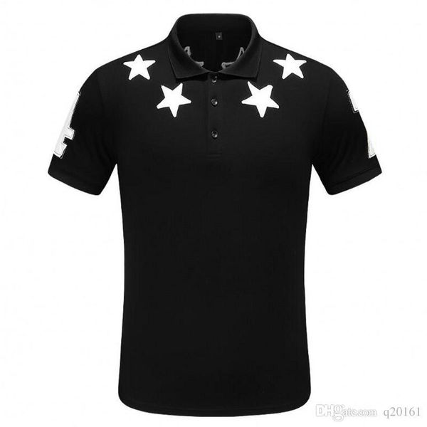 

мужские дизайнерские рубашки поло бренд письмо печать топ футболки для италия мода поло рубашки мужчины улица хлопок тэги топы футболки, White;black