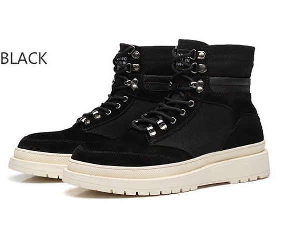 

2020 high boots military sneakers hight army boots men fashion shoes martin boots, Black