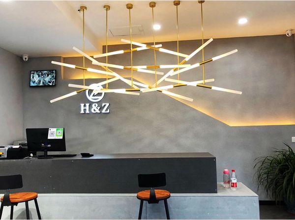 Creative Gold Crystal Libra Pingente Luz 220V LED Bubble Lâmpada de suspensão para hotel restaurante escritório iluminação interna