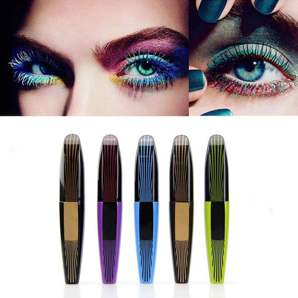 

color mascara waterproof fast dry eyelashes curling lengthening makeup eye lashes blue green purple black brown ink mascara