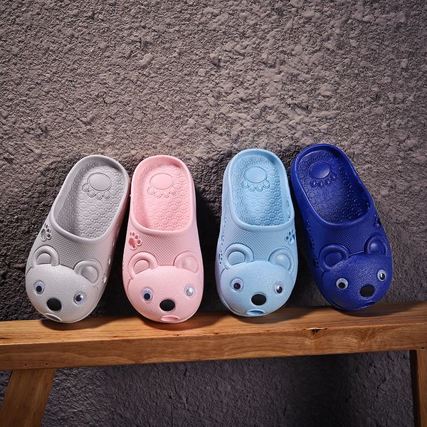 

summer 2020 children's shoes closed toe toddler sandals orthopedics sports leather baby boy girls beach sandals b007, Black;red