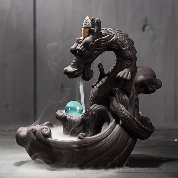 

incense holder ceramics dragon backflow incense burner fragrance lamps