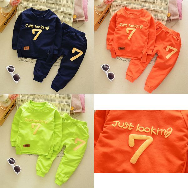 

2019 америка и европа поп-весна стиль хлопок круглый воротник костюм с длинным рукавом куртки и брюки для мальчиков и девочек, White