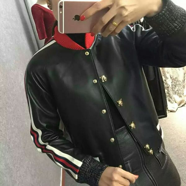 

женщина дубленка бейсбол куртка пальто бесплатная доставка, Black