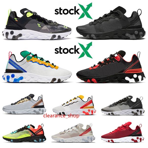 

nik react element 55 87 epic react undercover мужские женские кроссовки anthracite sail solar red black white дизайнерские брендовые кроссов