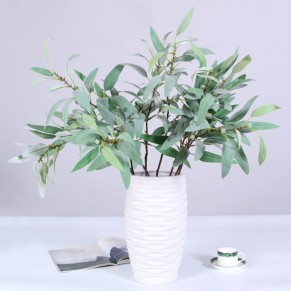 

artificial green eucalyptus branches fake fruits leaves home table wedding garden decoration