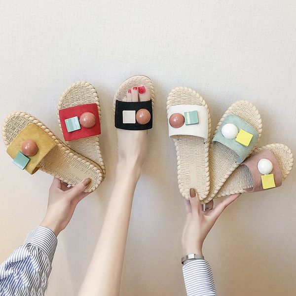 

shoes women womens slippers outdoor low summer woman slides fashion pantofle soft flat beach 2020 pu rome basic, Black