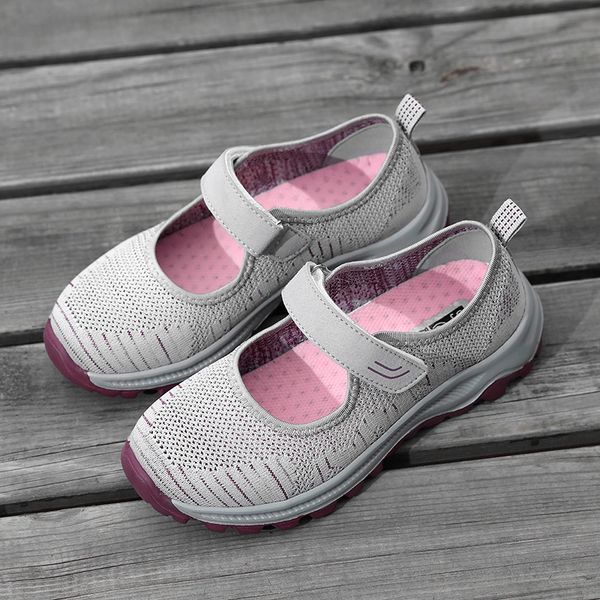 

2020 new women sneakers breathable mesh slip-on flat shoes comfortable casual soft bottom walking leisure shoes, Black