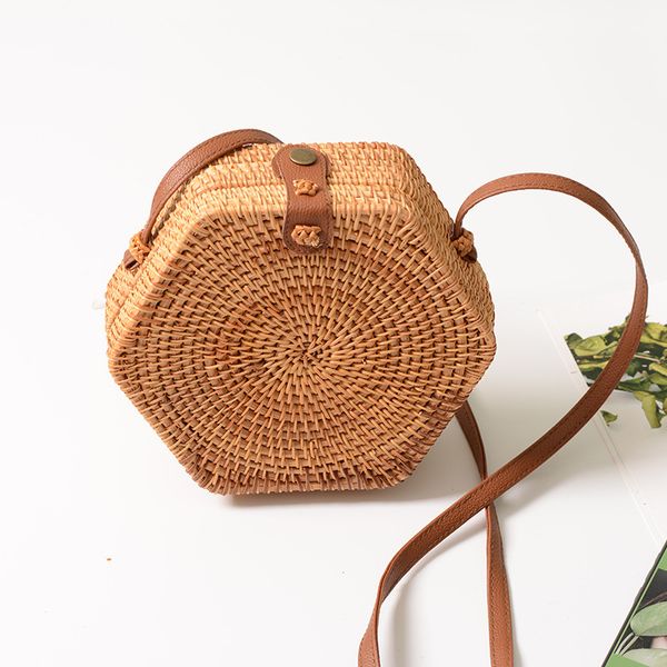 

lovevook women rattan bags straw beach bags for travel handmade woven for summer crossbody ladies 2020 bohemia