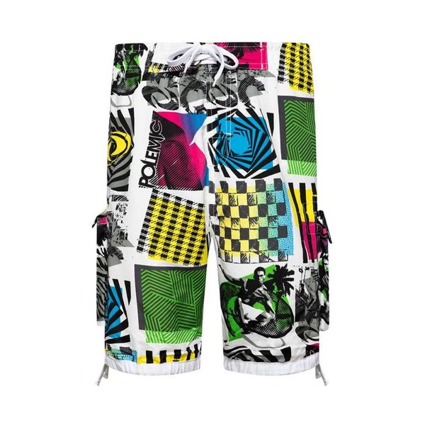 

мужские повседневные шорты drawstring printed 2020 летние мужские свободные пляжные шорты уличная одежда тренажерный зал бодибилдинг эластич, White;black